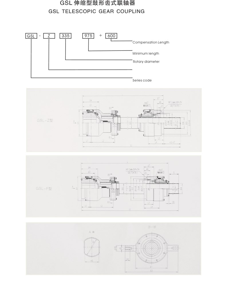 GSL-Z/F貫穿式（正反裝）鼓形齒聯軸器